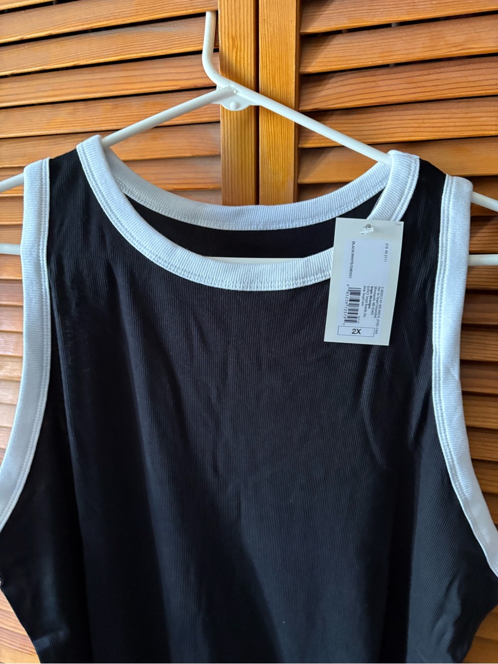 Target Black Tank with White Trim - Sleeveless Women's Tank